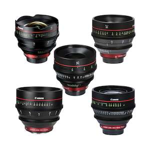 Canon EF Mount CN-E Cinema Prime 5 Lens Bundle