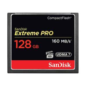 Photographic equipment hiring: SanDisk 128GB Compact Flash Memory Card