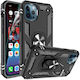 Apple iPhone 12, 12 Pro 6.1'' Rugged Case With Metal Ring Holder