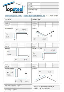 Iron Flashings / price per meter