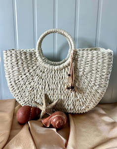 Basket Woven Pewter Bags