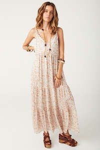 Spell - Sunshine Bandit Strappy Gown - Desert Sage