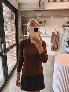 Womenswear: Four Seasons Ribbed Knit Chocolate