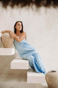 Womenswear: Limited Edition Sonya Strappy Dress Sky Blue