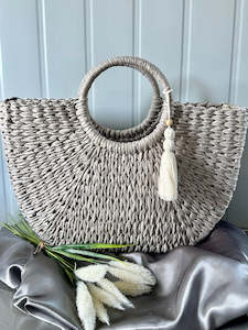 Womenswear: Basket Woven Oyster Bags