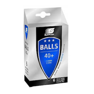 Sunflex  3* Competition Table Tennis Balls - 6 Pack- White