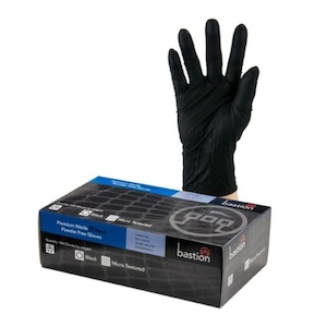 Bastion Premium Black Nitrile P/f Gloves X-large (100 Piece)