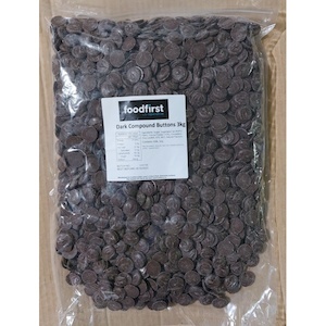 F/f Compound Chocolate Dark Buttons 3kg