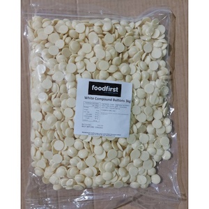 F/f Compound Chocolate White Buttons 3kg