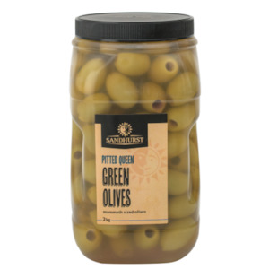 Sanhurst Pitted Queen Green Olives 2kg