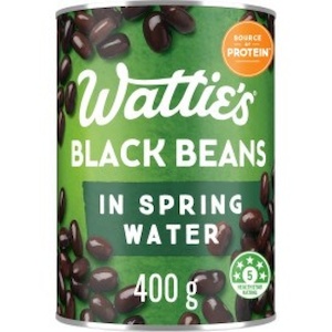 Watties Black Beans In Springwater 400g