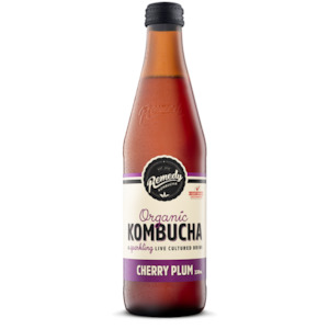 Remedy Kombucha Organic Cherry Plum Bottle 330ml X 12