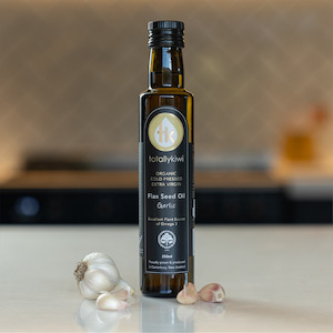 Certified Organic Garlic Infused Flax Seed Oil