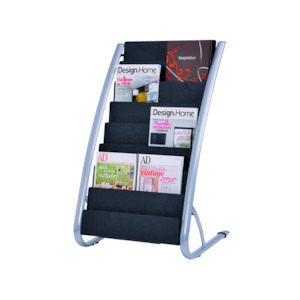 Alba Floor Brochure Holder Stand 8 Tier Double