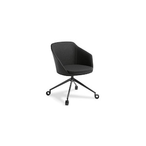 TALIA WITH 4-STAR SWIVEL BASE Black Aluminium