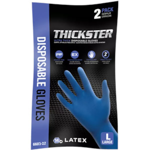 Sas Thickster Pf Latex Gloves Large (2 Pair)