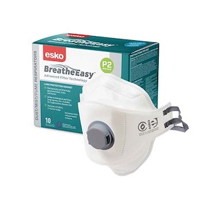 Esko | BreatheEasy P2 Flat Fold Mask with Valve | Box of 10