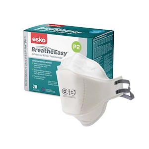 Respiratory Protection: Esko | BreatheEasy P2 Flat Fold Non-Valved Mask | Box of 20