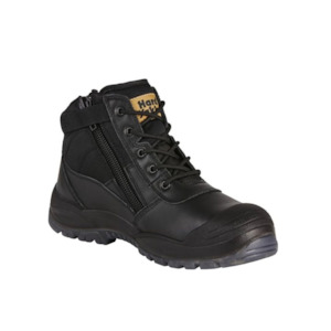 Safety Boots Footwear: Hard Yakka | Foundations - Utility Zip Sided Steel Toe Safety Boot | Y60125 Y60120