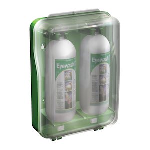 Emergency Eye Wash Cabinet and 2 x 1L Bottles