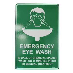 Spill Kits: Emergency Eye Wash Location Sign