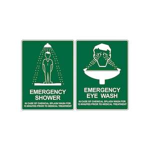 Emergency Shower and Eye Wash Location Sign