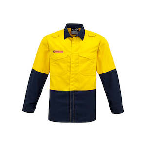 Syzmik Workwear | Mens Hi Vis Spliced Shirt | ZW138