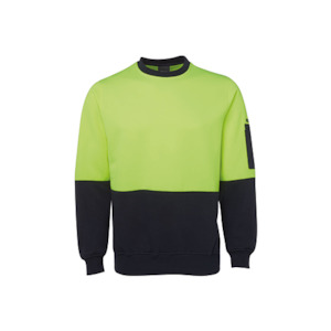 Fleece Workwear: JBs Wear | Hi Vis Fleecy Crew | 6HVCN