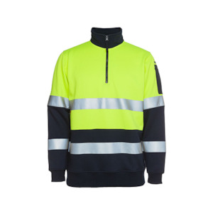 Fleece Workwear: JBs Wear | Hi Vis Day & Night 1/2 Zip Fleecy Sweat | 6HZFS