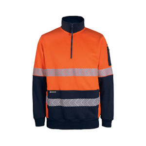 JBs Wear | Hi Vis 330g 1/2 Zip Seg Tape Fleece | 6DPS