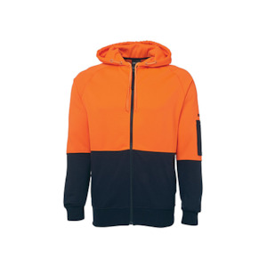 JBs Wear | Hi Vis Full Zip Fleece Hoodie | 6HVH