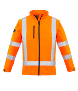 Hi Vis Wet Weather Jackets Coats: Syzmik | Womens Hi Vis NSW Rail X Back 2 In 1 Softshell Jacket | ZJ770