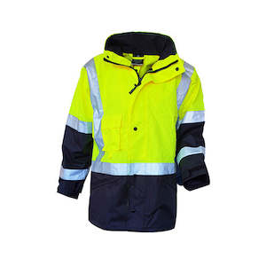 Safe-T-Tec | Yellow/Navy Essentials Waterproof Jacket DN | 801060