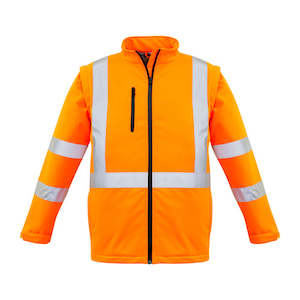 Hi Vis Wet Weather Jackets Coats: Syzmik Workwear | Unisex Hi Vis 2 In 1 X Back Soft Shell Jacket | ZJ680