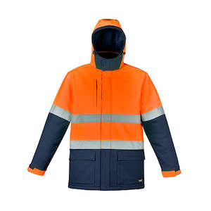 Hi Vis Wet Weather Jackets Coats: Syzmik Workwear | Unisex Hi Vis Antarctic Softshell Taped Jacket |  ZJ553