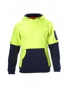 Hi Vis Sweatshirts Hoodies: Hard Yakka | Foundations Hi Vis Two Tone Brushed Fleece Hoodie | Y19325