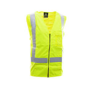 Safe-T-Tec | Yellow FR Zipped Hi-Vis Vest DN | 801040