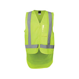 JBs Wear | Hi Vis Zip Drop Tail H Pattern D/N Vest  | 6DNDV