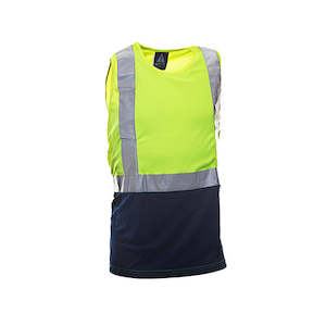 Safe-T-Tec | Yellow/Navy Singlet 170gsm Microfiber Polyester DN | 801098