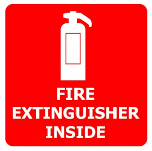 Fire Protection: Fire Extinguisher Inside Self Adhesive | 50 x 50