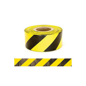 Covid 19 Site Signage Options: Esko | Diagonal Yellow/Black Stripe Barrier Warning Tape