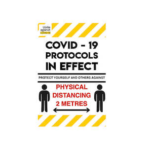 Covid-19 physical distancing sign | 300 x 450 Coreflute Board