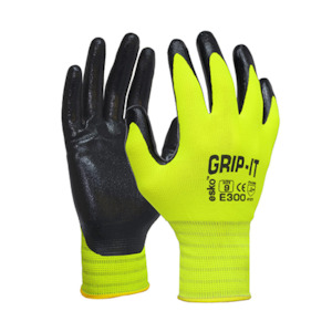 Leather Gloves 1: Esko | Grip It Hi Vis Nitrile Gloves | 12 Pairs