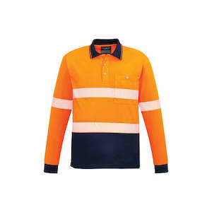 Syzmik Workwear | Unisex Hi Vis Segmented Long Sleeve Polo (Hoop Taped) | ZH530