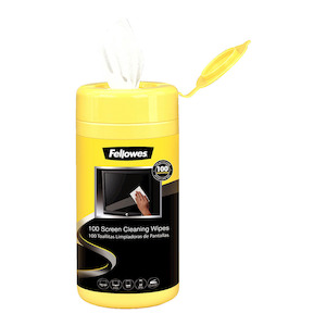 Stationery: Fellowes Screen Cleaning 100 Wipe Tub