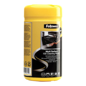 Fellowes Surface Cleaning 100 Wipe Tub