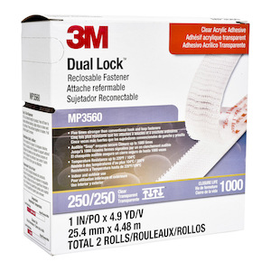 3M Dual Lock Fastener MP3560 25mm Clear 2pk