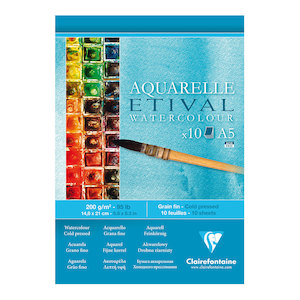 Stationery: Etival Cold Press Pad A5 200g 10sh