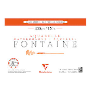 Stationery: Fontaine Hot Press Pad 26x36cm 300g 20sh