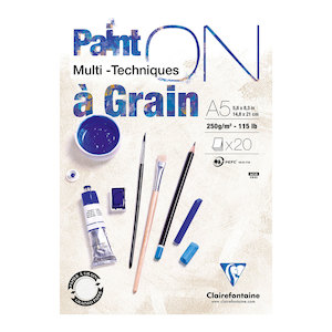 Stationery: PaintON Pad Grain White A5 20sh